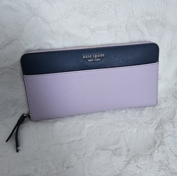 Kate Spade Cameron Medium Lavender Satchel AND Large Continental Wallet Set ♠ - Picture 10 of 16